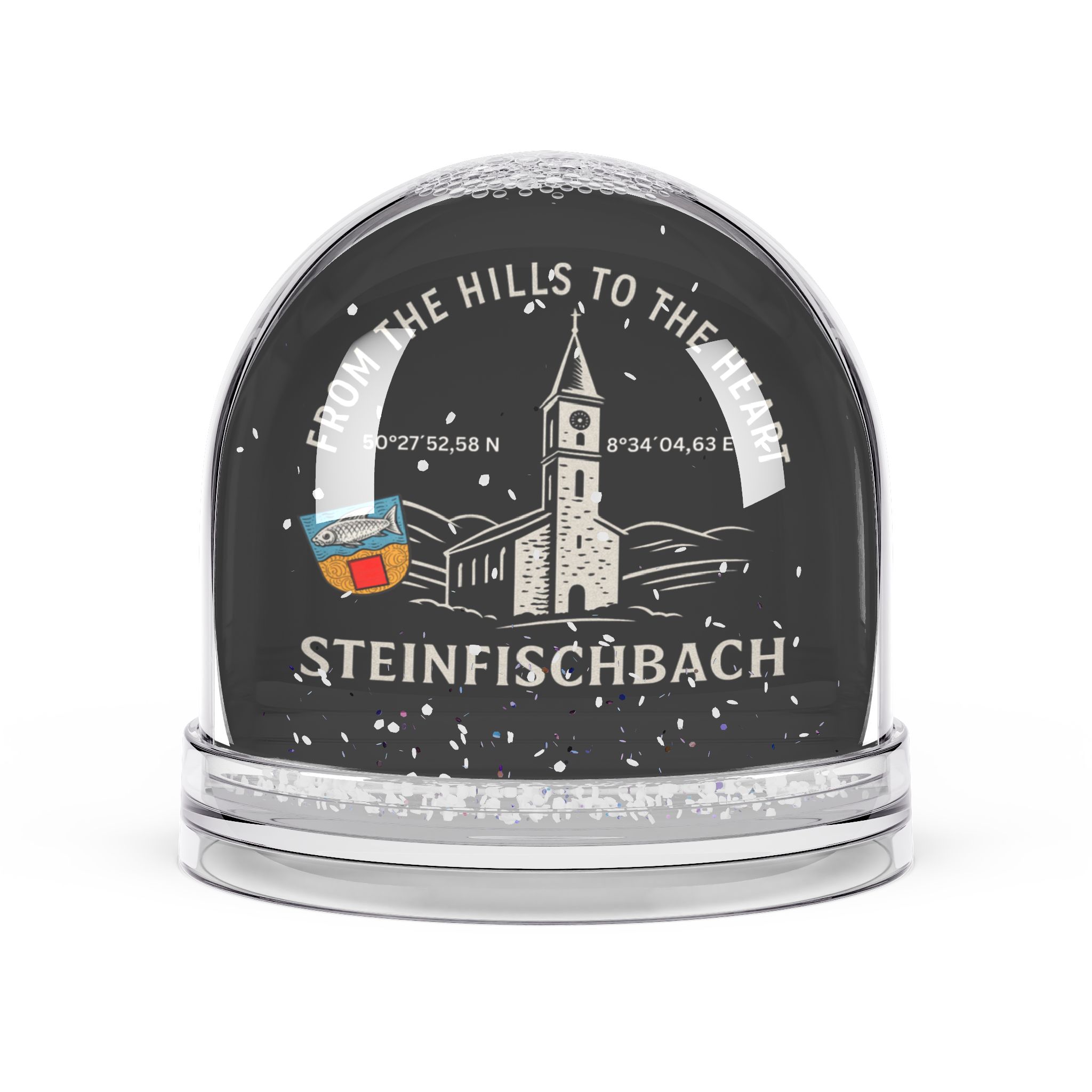 Snow Globe — Steinfischbach Church Souvenir Snow Globe (From the Hills to the Heart)